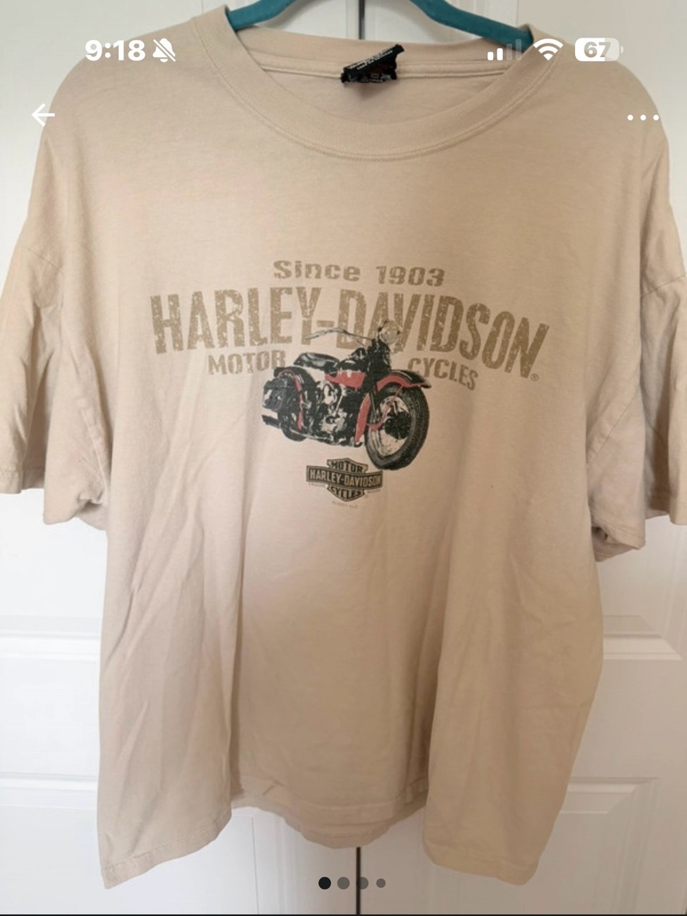 Harley-Davidson Men's Beige Graphic T-Shirt